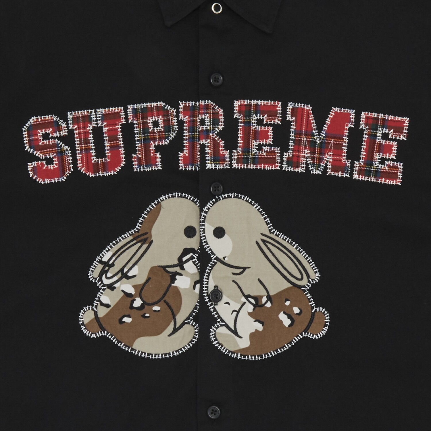 Рабочая рубашка с короткими рукавами Supreme Bunnies, цвет Черный — фото 3