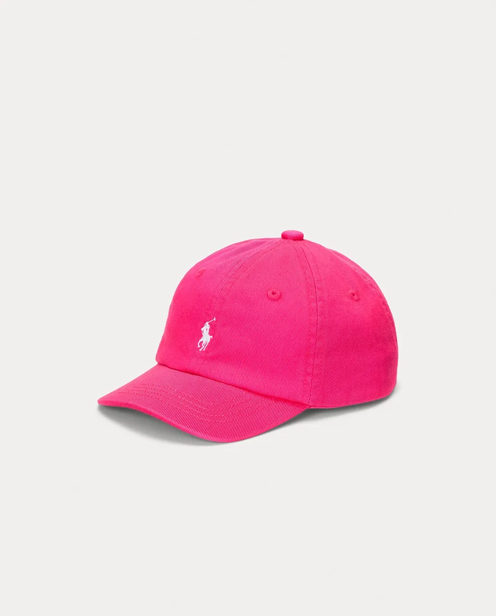 

Хлопковая шапочка для девочки с вышитой лошадью Polo Ralph Lauren, фуксия