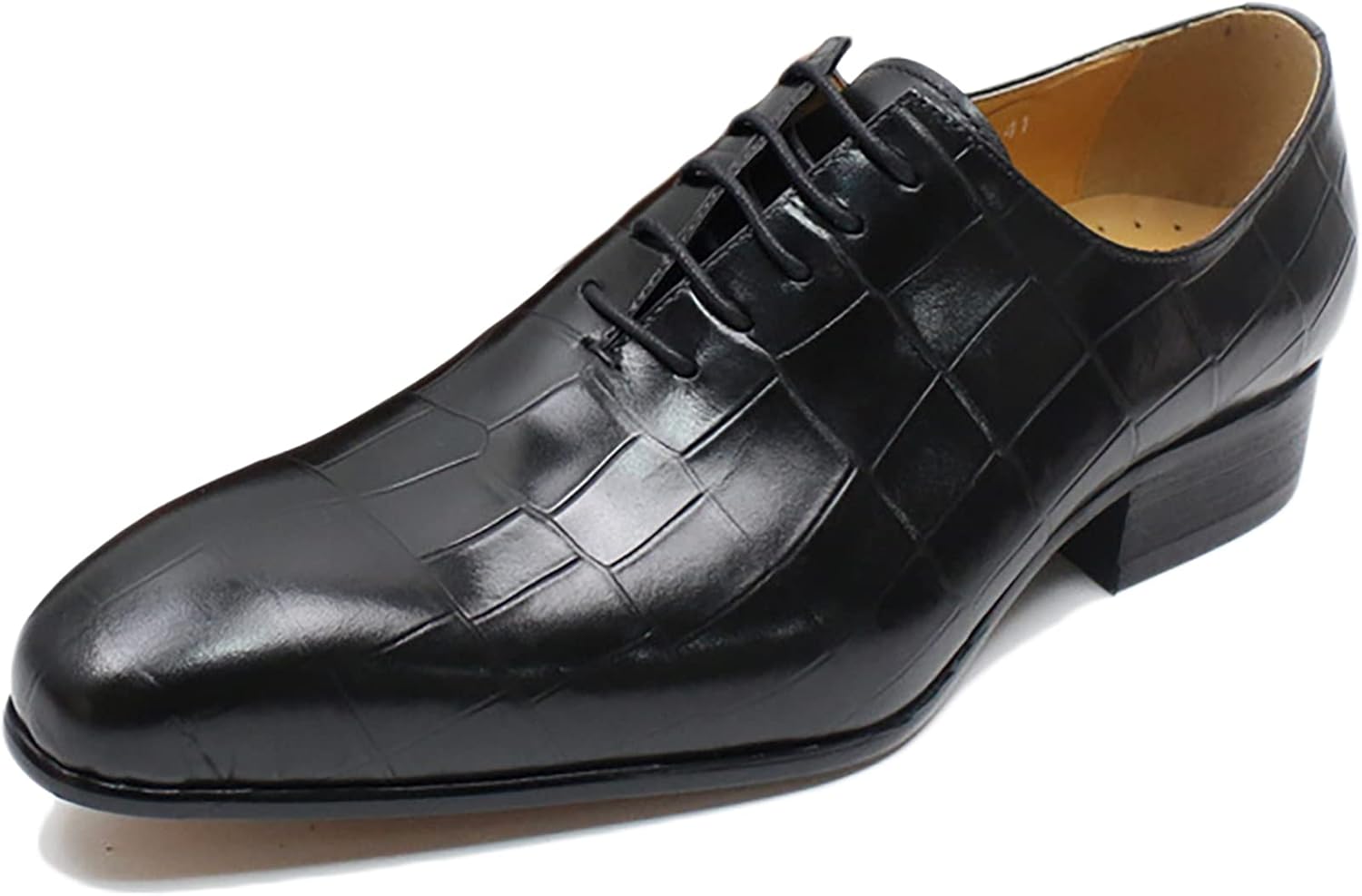 

Мужские ретро классические оксфорды из кожи с шнуровкой, деловой повседневный стиль, квинги, свадебная вечеринка, дерби, черные - 40 Generic