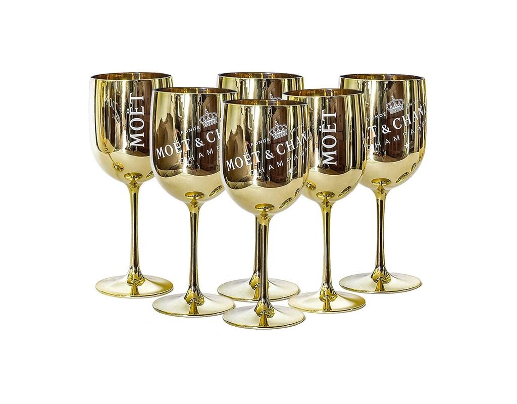 

Бокалы для шампанского Moët & Chandon, золотой набор из 6 бокалов, подарочный набор Moet & Chandon
