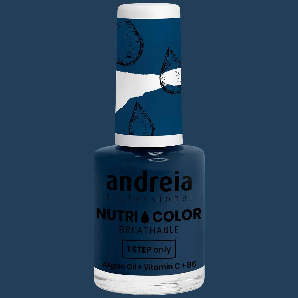 Дышащий лак для ногтей «NutriColor» NC24 сине-бирюзовый от Andreia Professional Andreia, Nc24 Dark Turquoise — фото 2