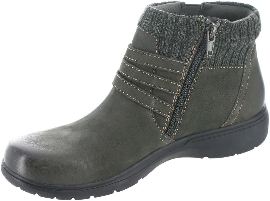 Женские ботильоны Clarks Carleigh Lane, Dark Green Nubuck Leather. — фото 4
