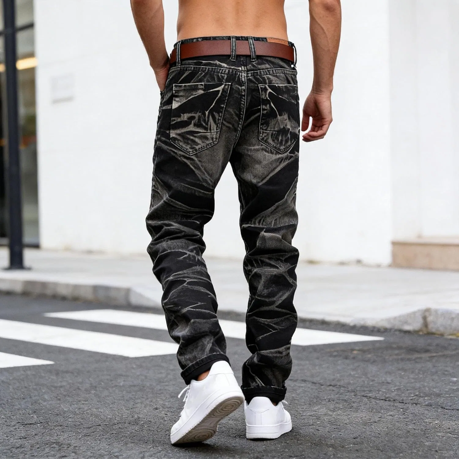 Джинсы slim fit, джинсы, Black — фото 3