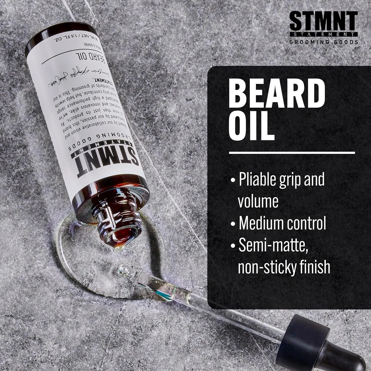 Масло для бороды STMNT Grooming Goods, 47 г | Без силикона | Увлажняющая формула с натуральными маслами — фото 3