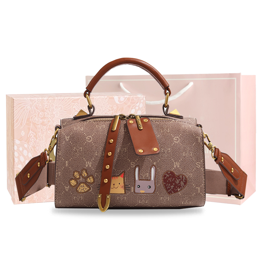 

MISS GAIL Искусственная кожа женская сумка через плечо, MG Brown (Box)