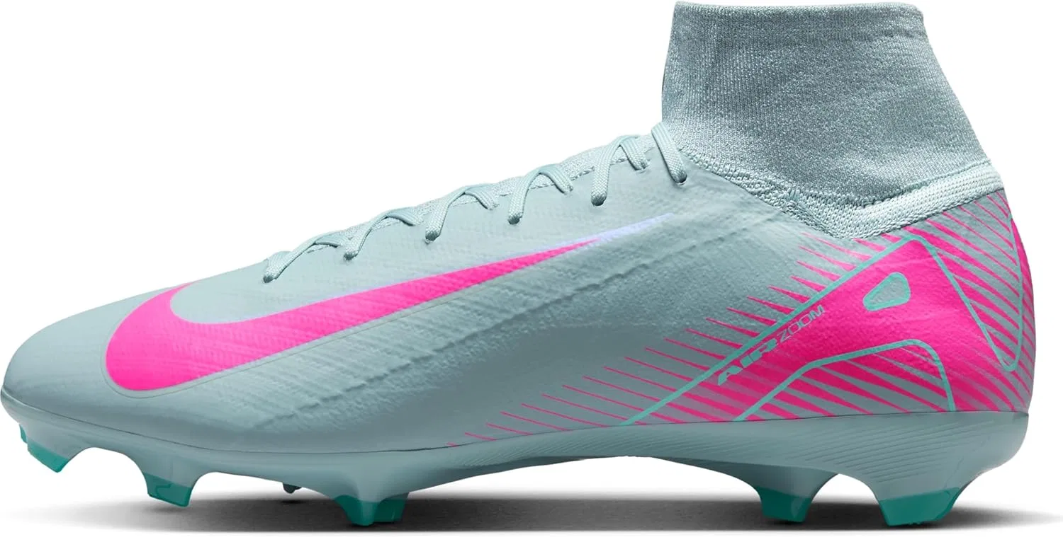 Футбольные бутсы Nike Mercurial HF9433 Superfly 10 Club High-Top Normal Grass, Ocean Cube Pink Blast