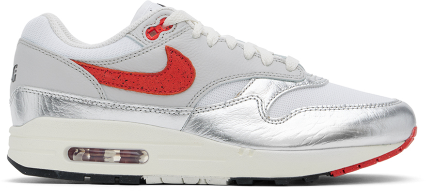 

Бело-серебристые кроссовки Air Max 1 Premium Nike