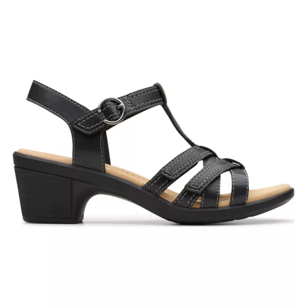 Женские босоножки на каблуке Emily2 Clarks, цвет black leather — фото 2