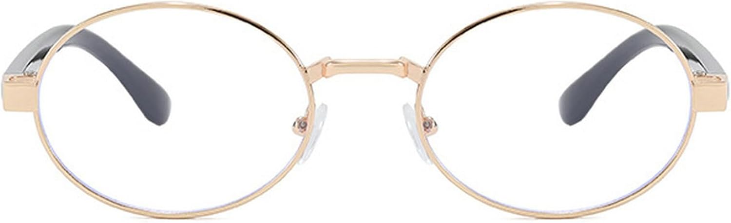 

Винтажные маленькие металлические овальные женские солнцезащитные очки, модные прозрачные градиентные линзы, защита от УФ-излучения UV400, мужские солнцезащитные очки в стиле панк mincl, Gold Clear