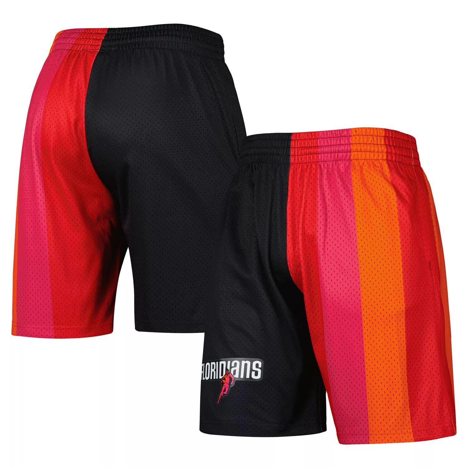 

Мужские черные шорты Mitchell & Ness Miami Heat Hardwood Classics 2005 с разрезом Swingman