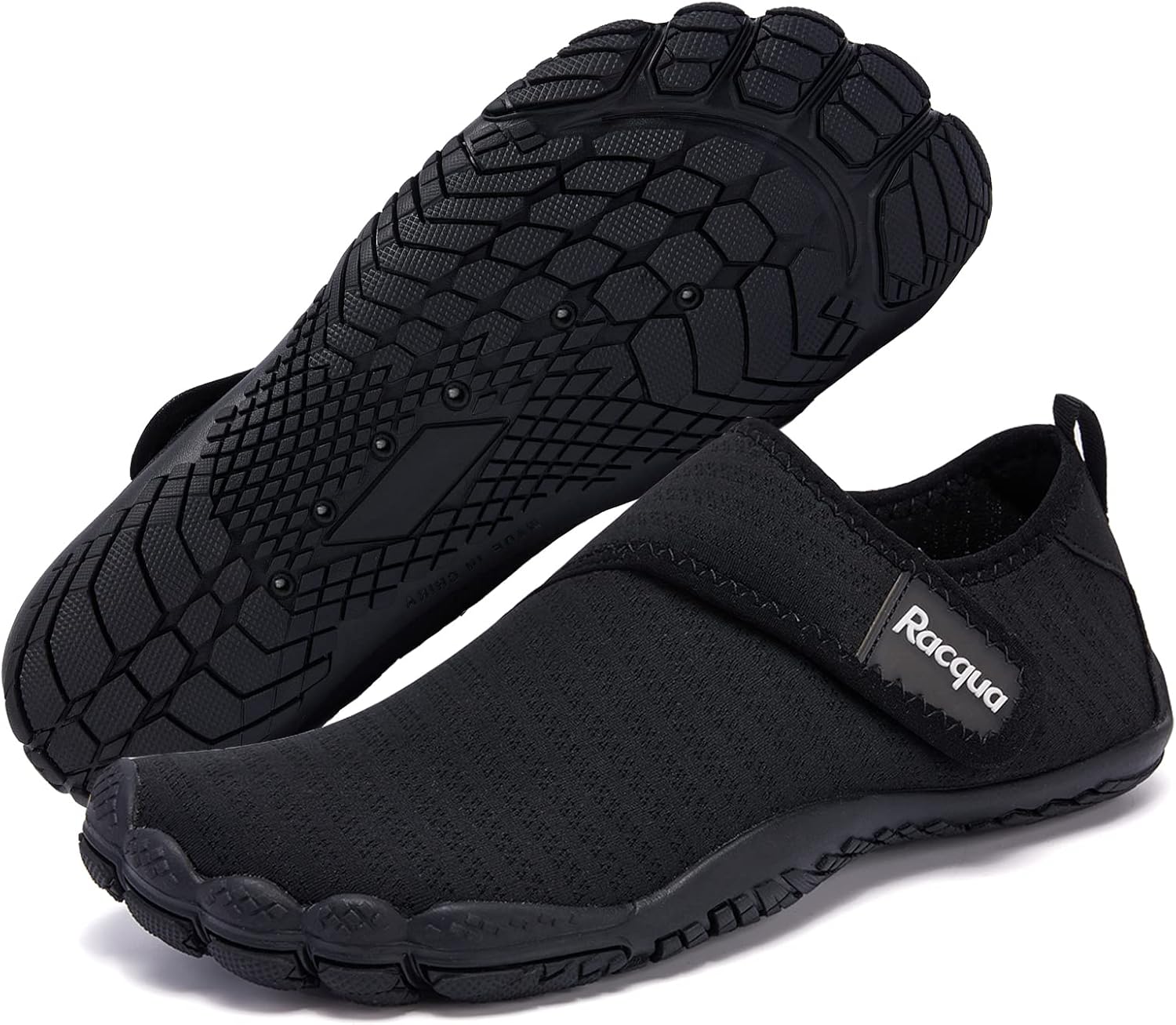 

Мужские и женские водные слипоны Racqua, быстро сохнущие босоножки, легкие аква туфли для пляжа, плавания, бассейна, походов и спорта, черный
