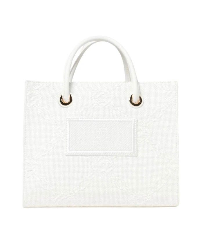 

Структурированная сумка-тоут Elisabetta Franchi, бежевый