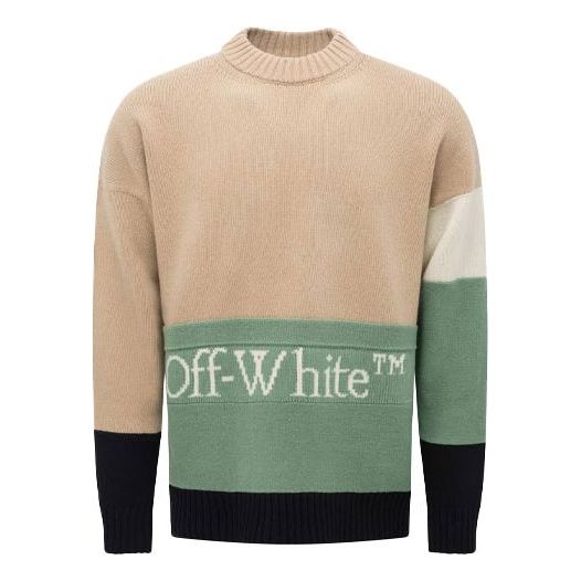 

Свитер Off-White SS21 Colorblock Logo Round Neck Long Sleeves Colorblock OMHE048R21KNI0016272