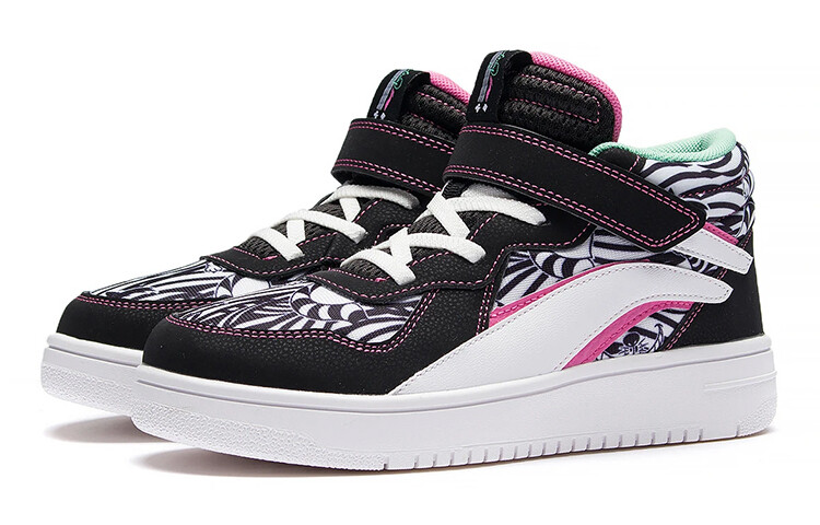 Детские кроссовки для скейтбординга Li-Ning X Disney Alice GS Mid-top, черные/белые Lining Young — фото 3