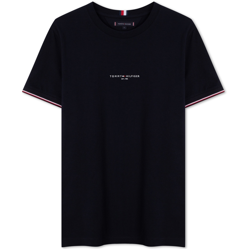 Футболка с полосками на манжетах Tommy Hilfiger, хаки — фото 4