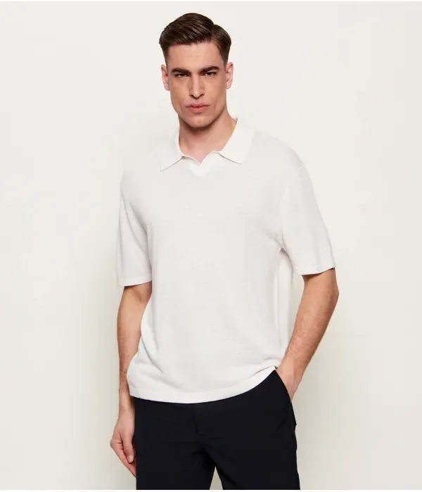 Поло Джонни loose fit Calvin Klein, бежевый