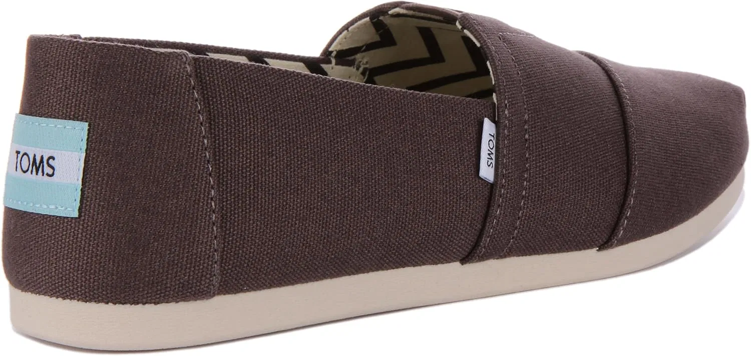 Лоферы TOMS из парусины, Ash Grey Recycled Cotton Canvas — фото 4