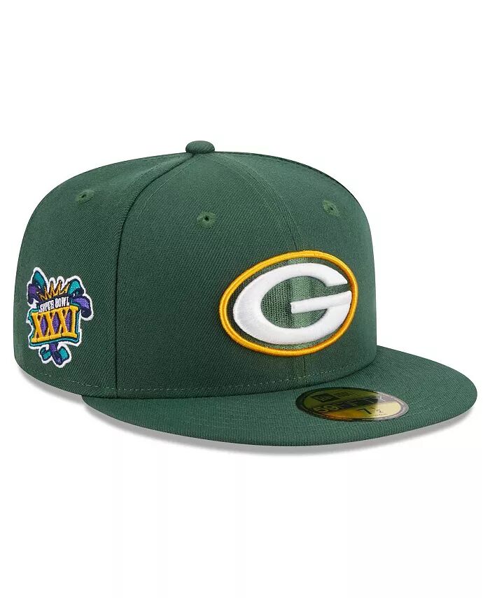 

Мужская зеленая бейсболка Green Bay Packers Main Patch 59FIFTY Fitted Hat New Era