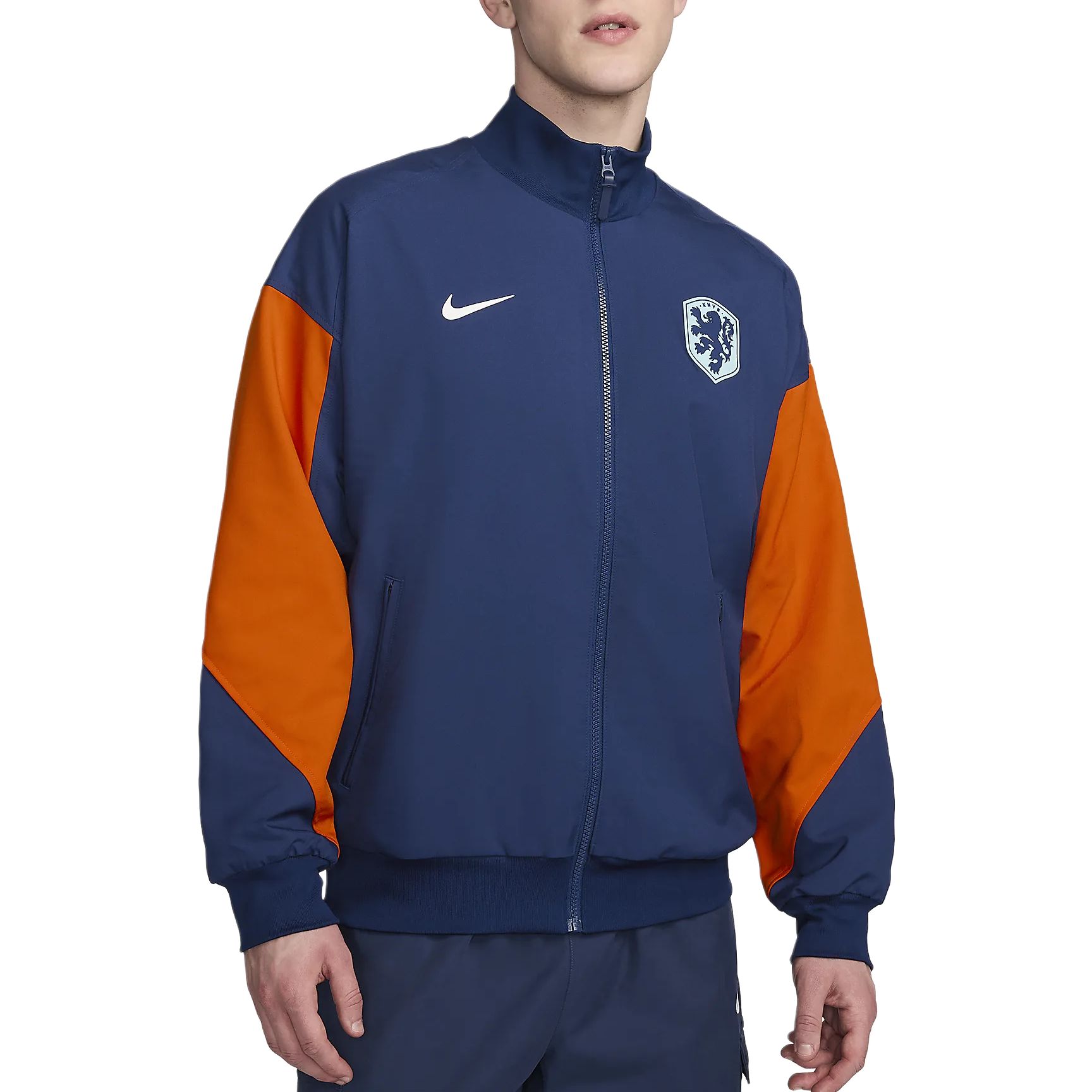 Nike Спортивная куртка Dri FIT, Vacuum Blue/Safety Orange/White — фото 3