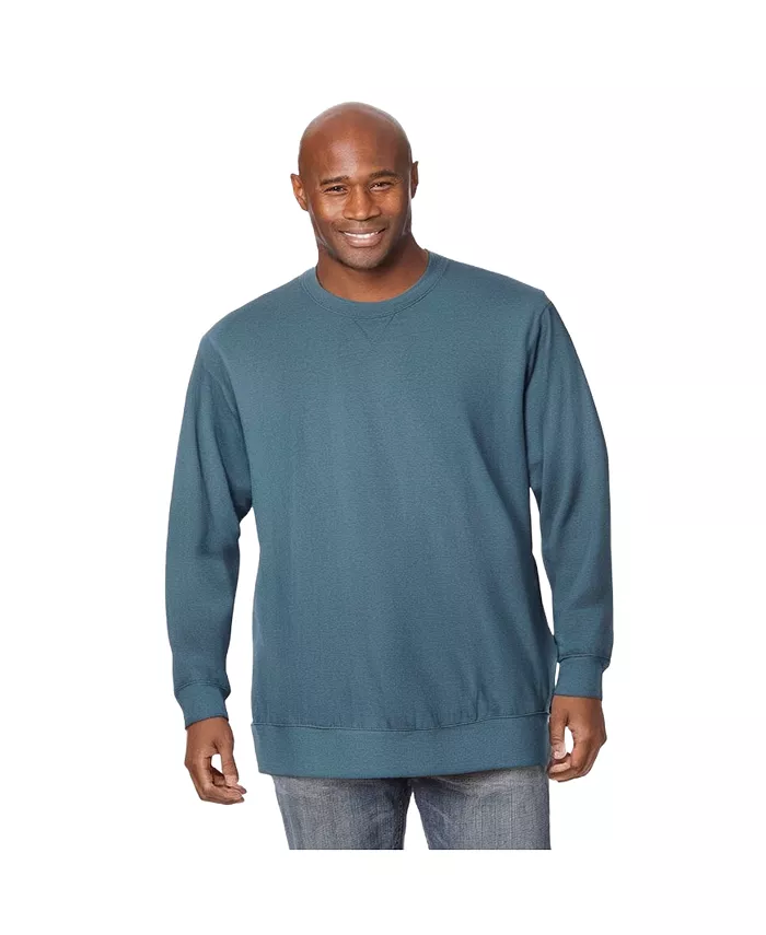 

Флисовая водонепроницаемая толстовка с круглым вырезом Big & Tall KingSize, серый