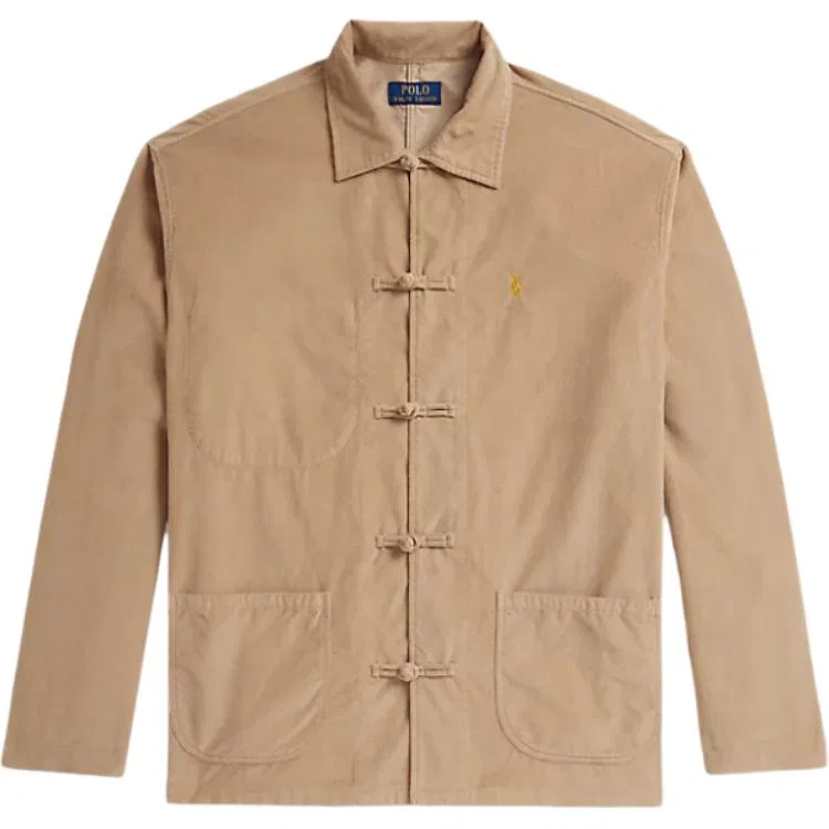 Рубашка 2026 New Year Collection SS26 Classic Version мужская винтажная Khaki Polo Ralph Lauren, Vintage Khaki