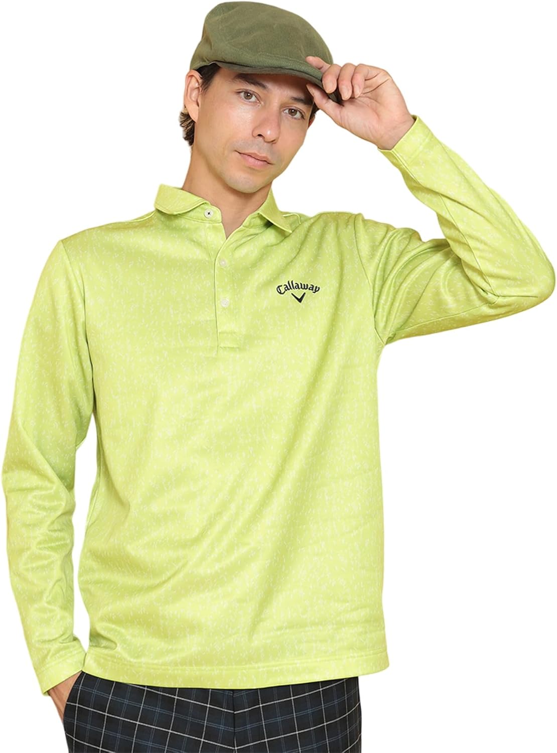 

Мужская рубашка-поло Callaway с длинным рукавом (принт перо) / Внутренняя подкладка для гольфа / C24233113, светло-зеленый