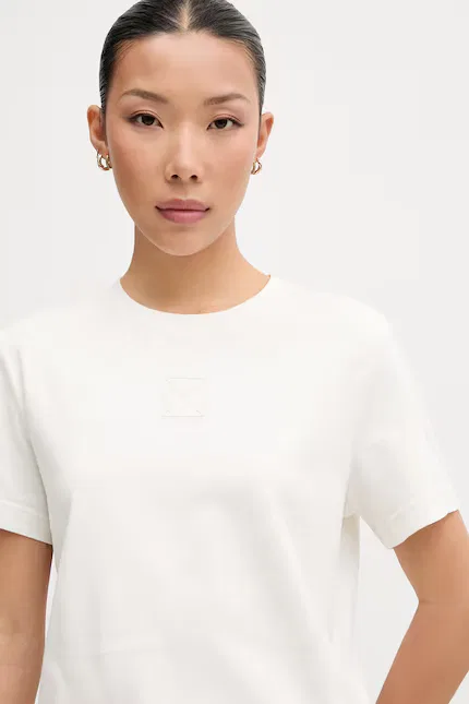 Футболка с круглым вырезом Calvin Klein, бежевый — фото 4