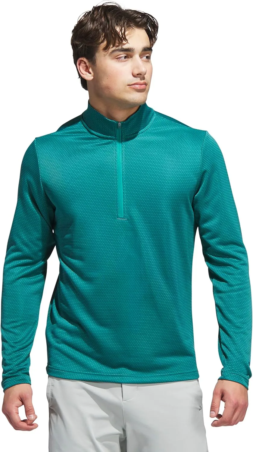 

Adidas мужская футболка с принтом и молнией на четверть