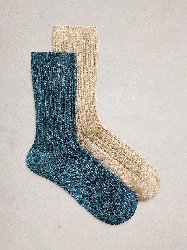 

Носочки с блестками White Stuff, Pack of 2, Blue/Multi