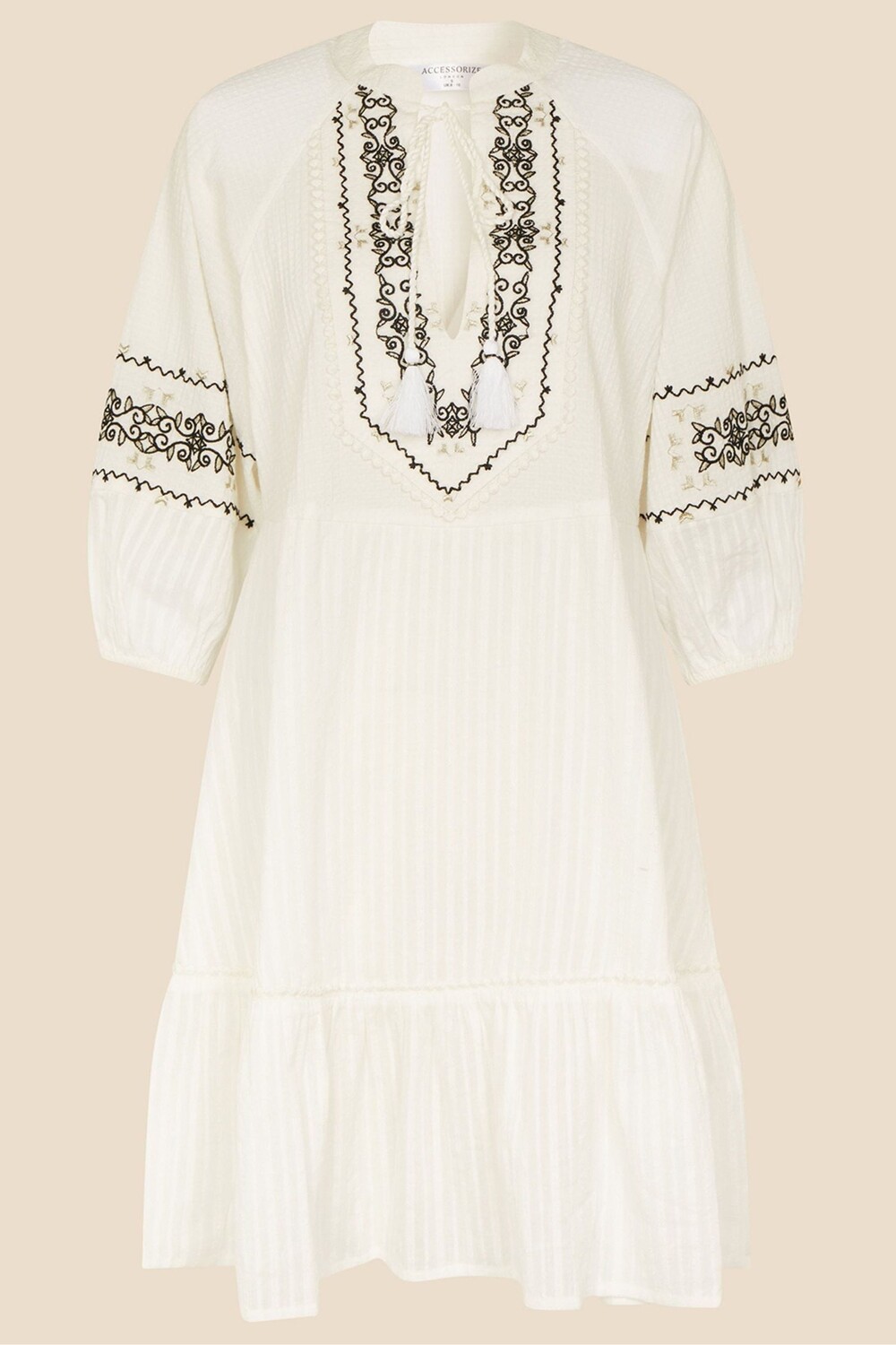 

Платье натурального цвета с вышивкой Accessorize