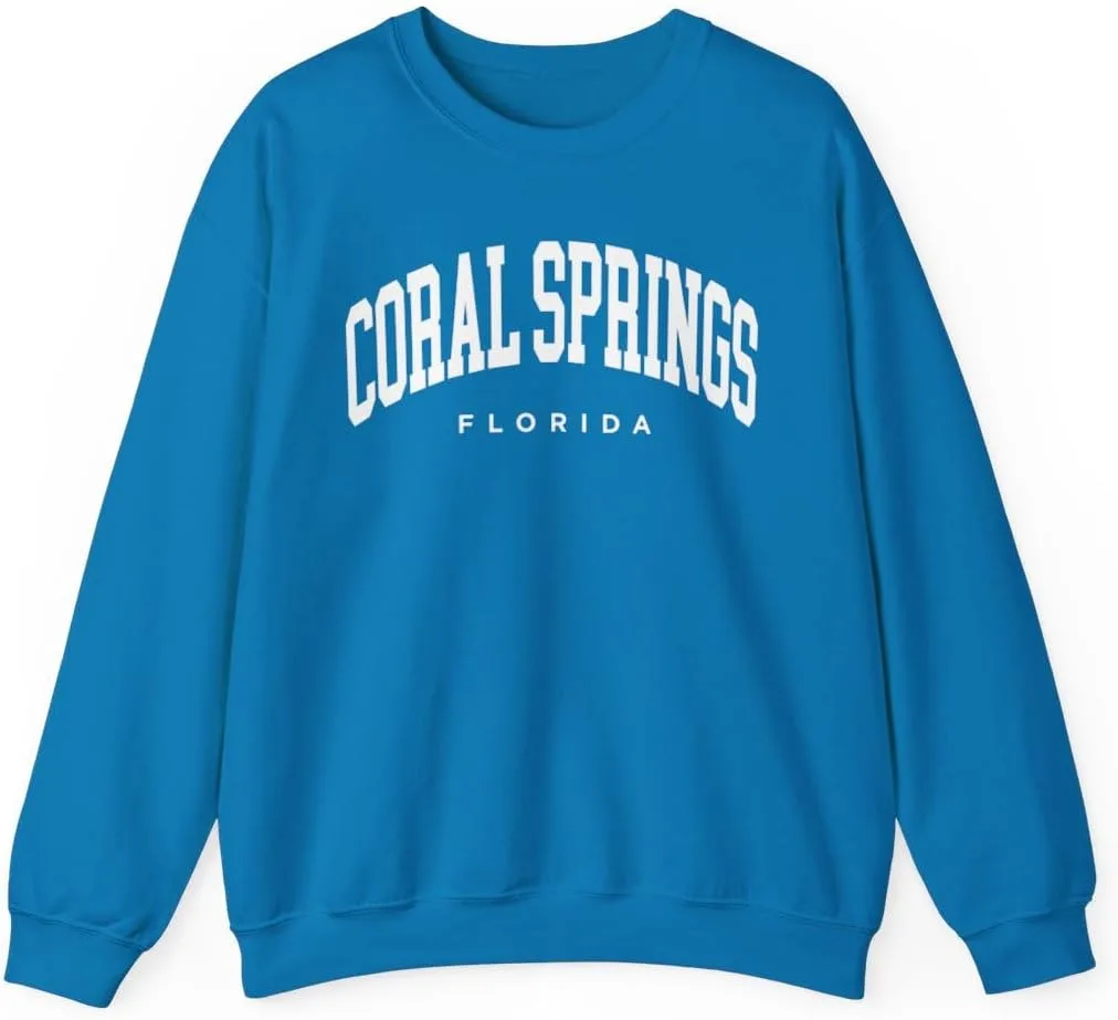 

Толстовка Adult Unisex Crewneck Coral Springs Florida CUSTOMI
