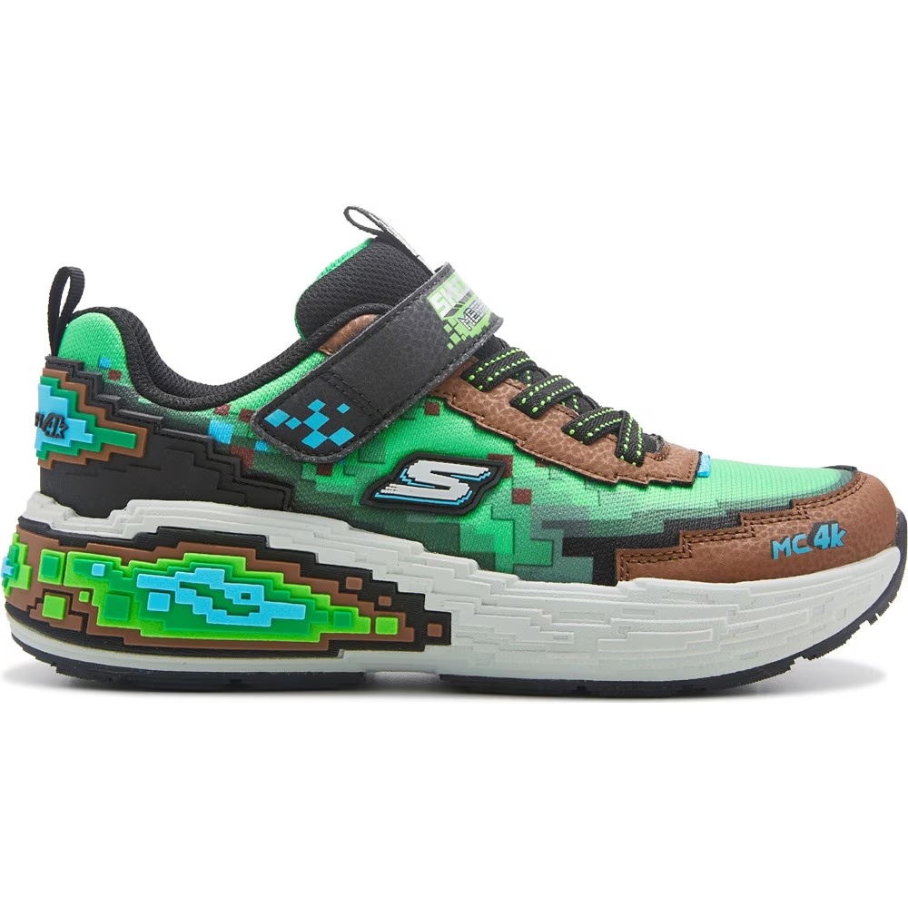 Детские кроссовки Skechers mega-craft 4k для маленьких и больших детей, brown/green — фото 2