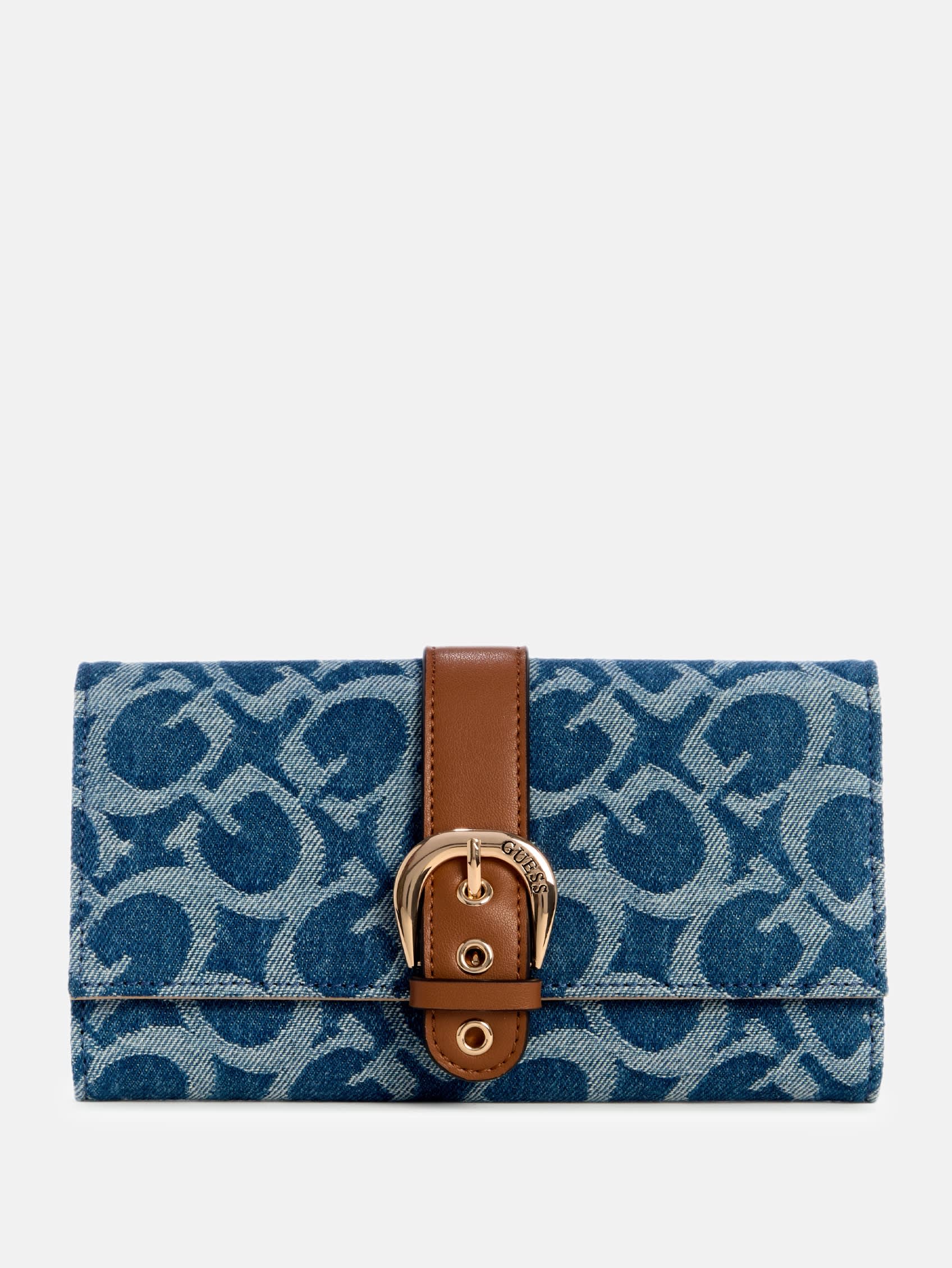 

Кожаный клатч с логотипом Kaline Denim Guess Factory, Denim