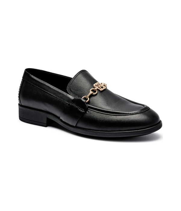 Мокасины кожаные Tommy Hilfiger, черный