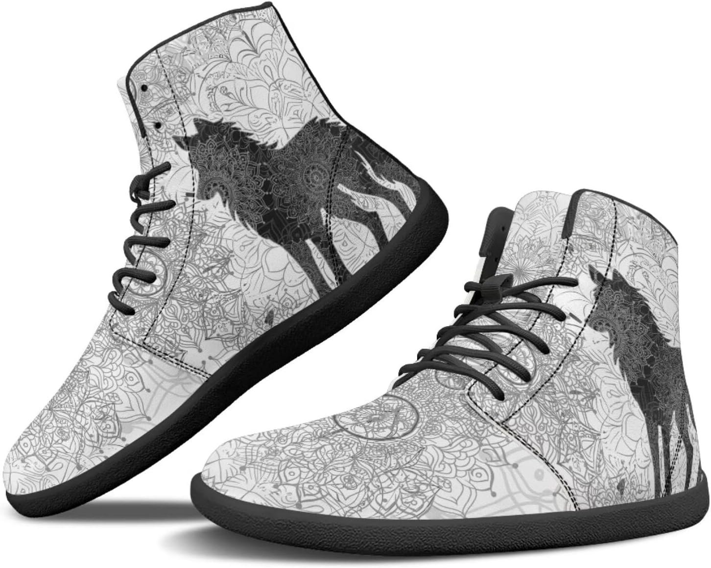 

Мужские и женские босоножки Binienty Wide Box Wolf Высокие минималистичные ботинки на щиколотку с антискользящей подошвой и нулевым перепадом, белый