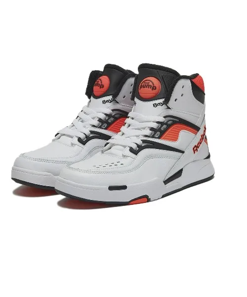 Унисекс высокие кожаные кроссовки Reebok TWILIGHT ZONE PUMP белые