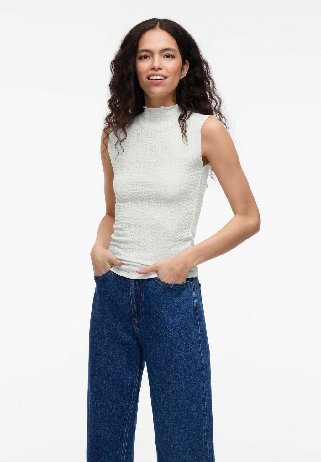 

Топ VIDELIA STEHKRAGEN - Blouse VILA, кремовый