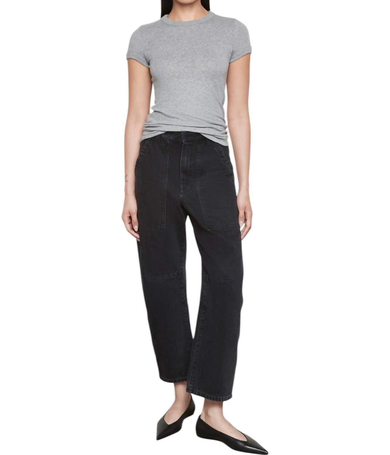 

Кашемировый топ с рукавами-крылышками, цвет дымчатый Enza Costa, цвет smoke