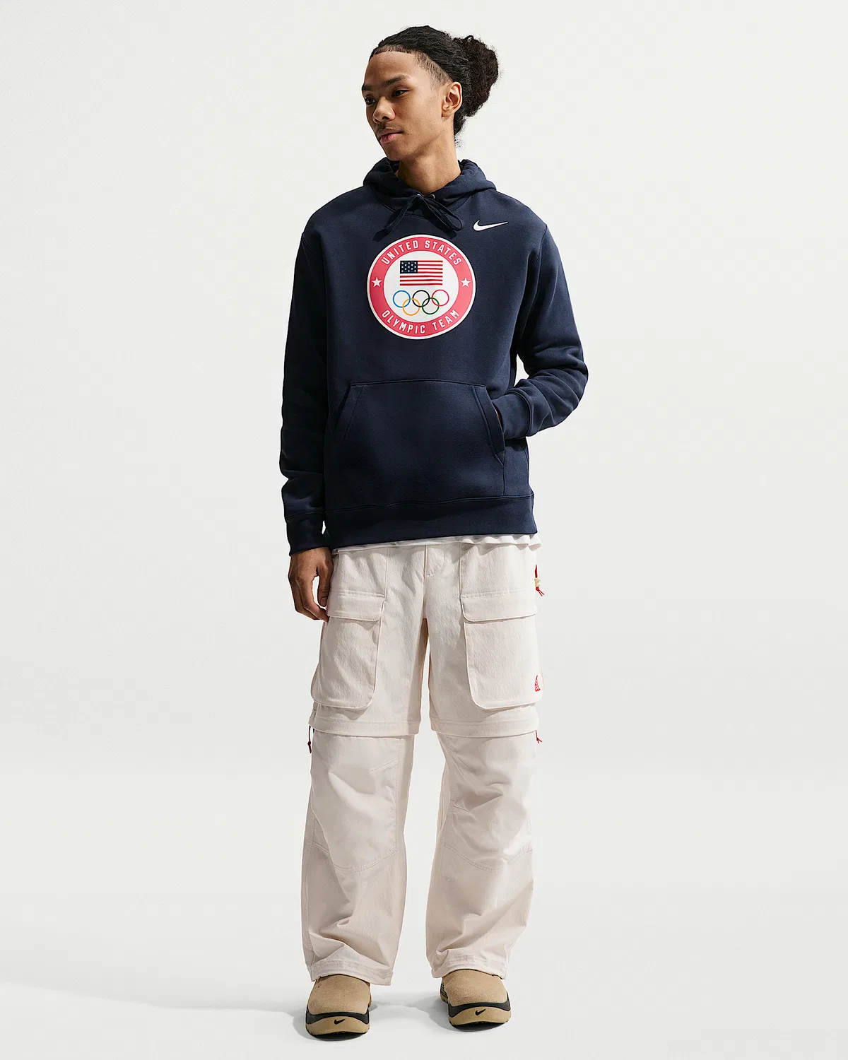 Мужская худи Nike United States Olympic Team Club Fleece, Obsidian — фото 4