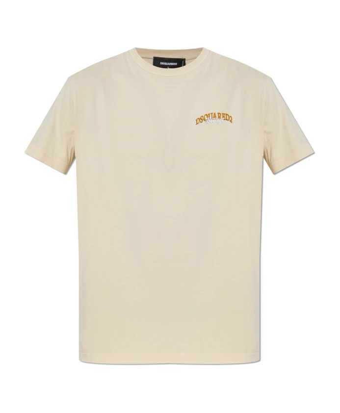

Футболка с логотипом Dsquared2, бежевый