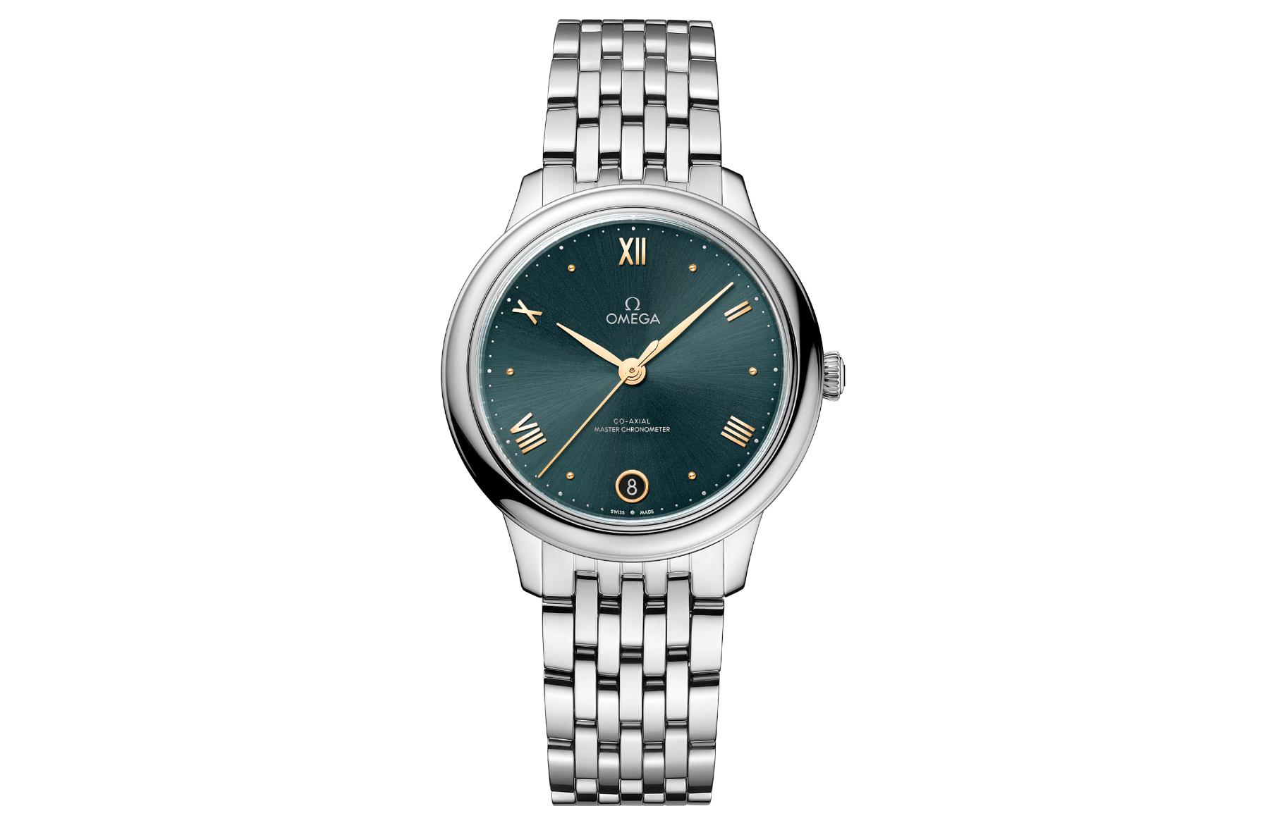 

OMEGA Часы Elegant Saucer Series Automatic Mechanical Movement Women's Watch Watch Green Dial