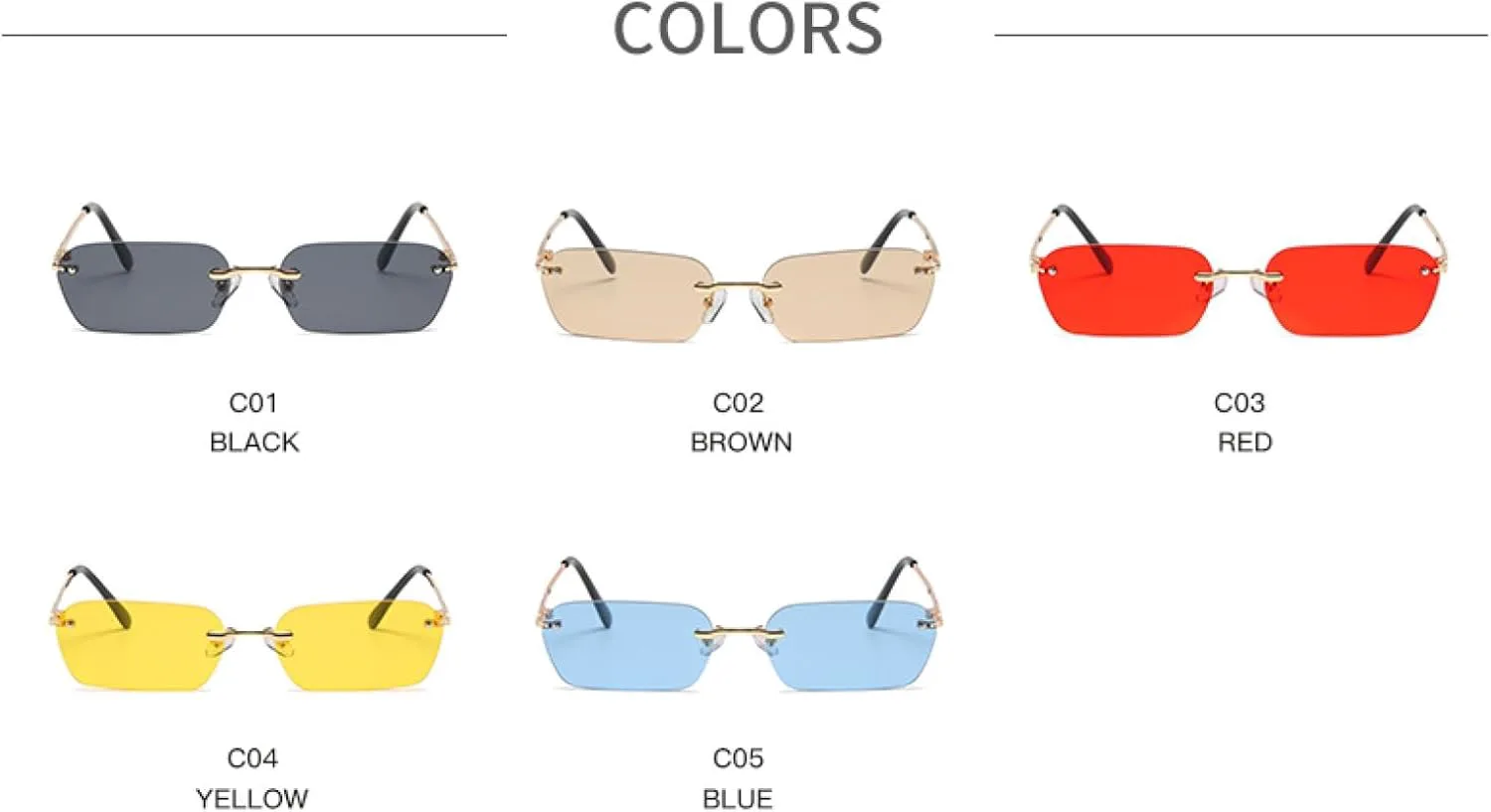 

Солнцезащитные очки с защитой UV400 | Маленькие без оправы, градиент 90 градусов | Для женщин и мужчин, для занятий спортом на открытом воздухе и вождения DSVIGF, 01