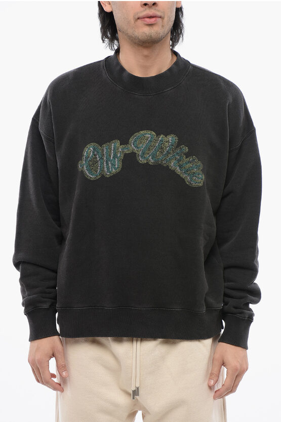 

Свитшот из матового хлопка Off-White Bacchus, темно-серый