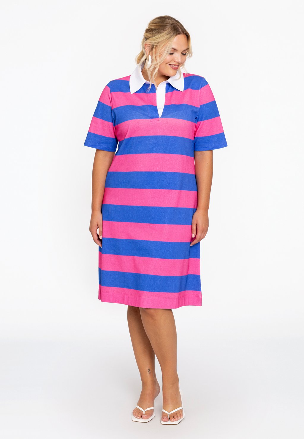 

Платье-рубашка (LONG SLEEVE) WITH STRIPE YOEK, светло-розовый