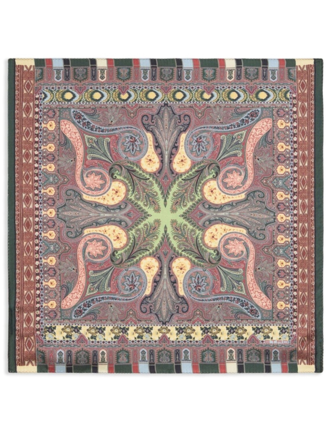 

ETRO шелковый платок-паше с принтом, красный