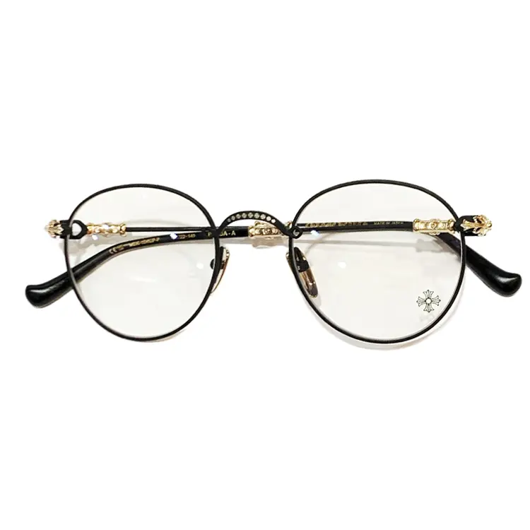 

Chrome Hearts Круглые очки унисекс черные, Black