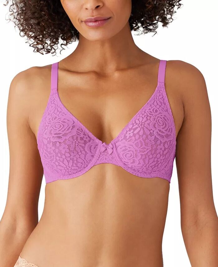 

Бюстгальтер Halo Lace Molded Underwire 851205, чашка до G Wacoal, фиолетовый