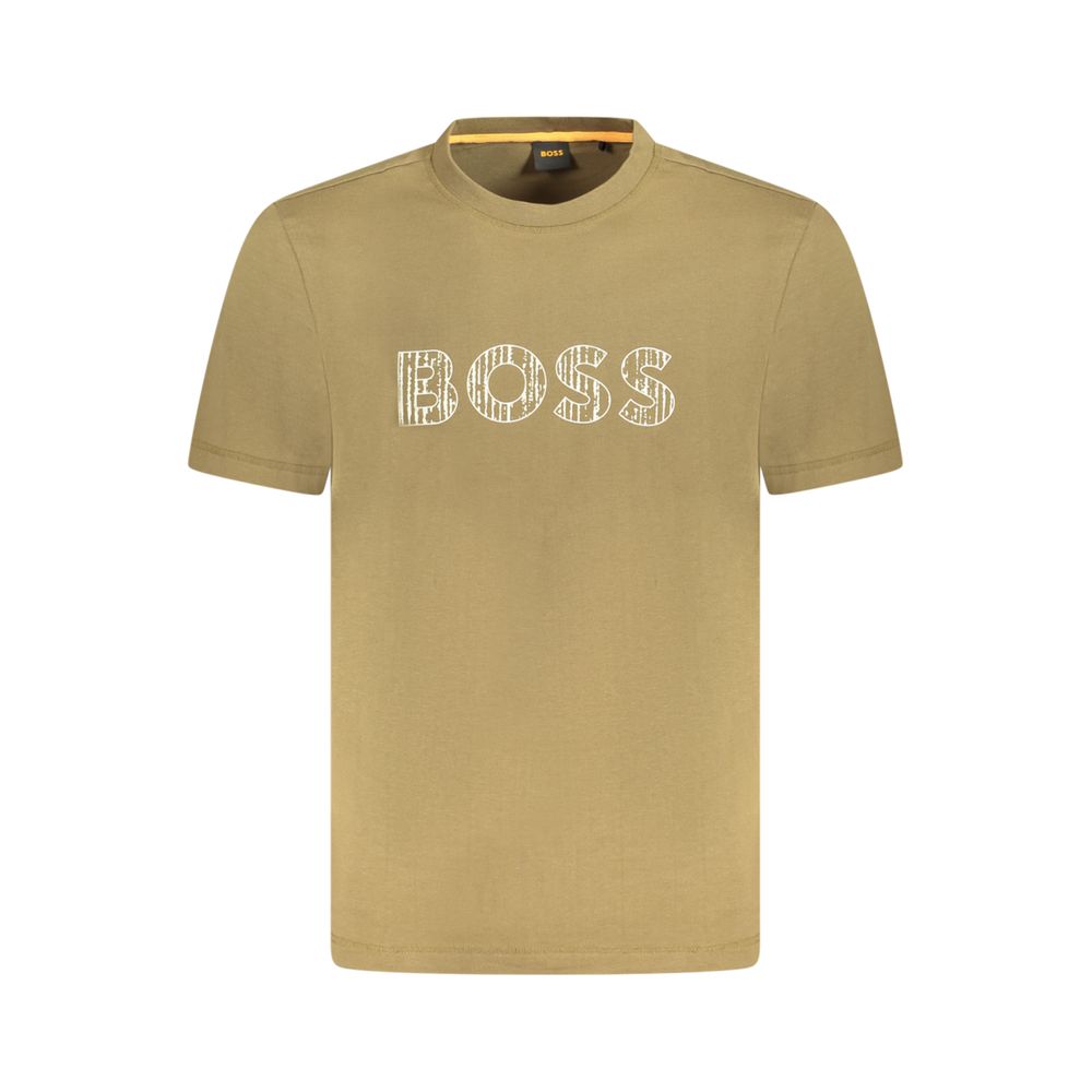 

Зеленая хлопковая футболка Hugo Boss