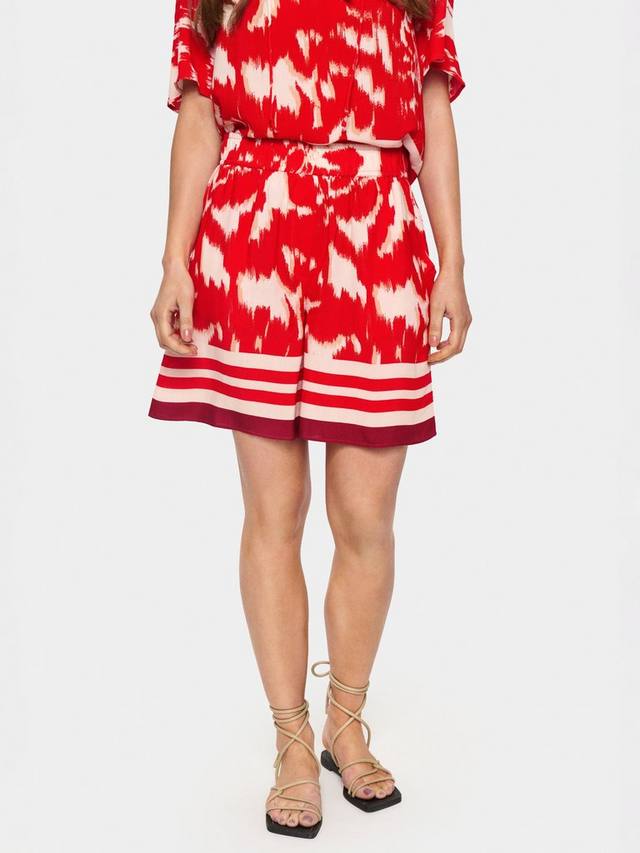 

Шорты Khloe с цветочным принтом и высокой талией Saint Tropez, Red/Multi