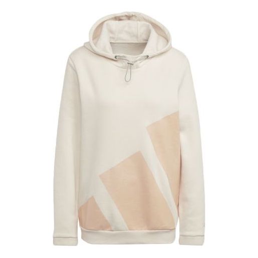 

Худи (WMNS) adidas Colorblock Large Logo Sports Hoodie Creamy White